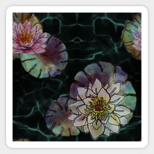 Lotus flowers black Sticker